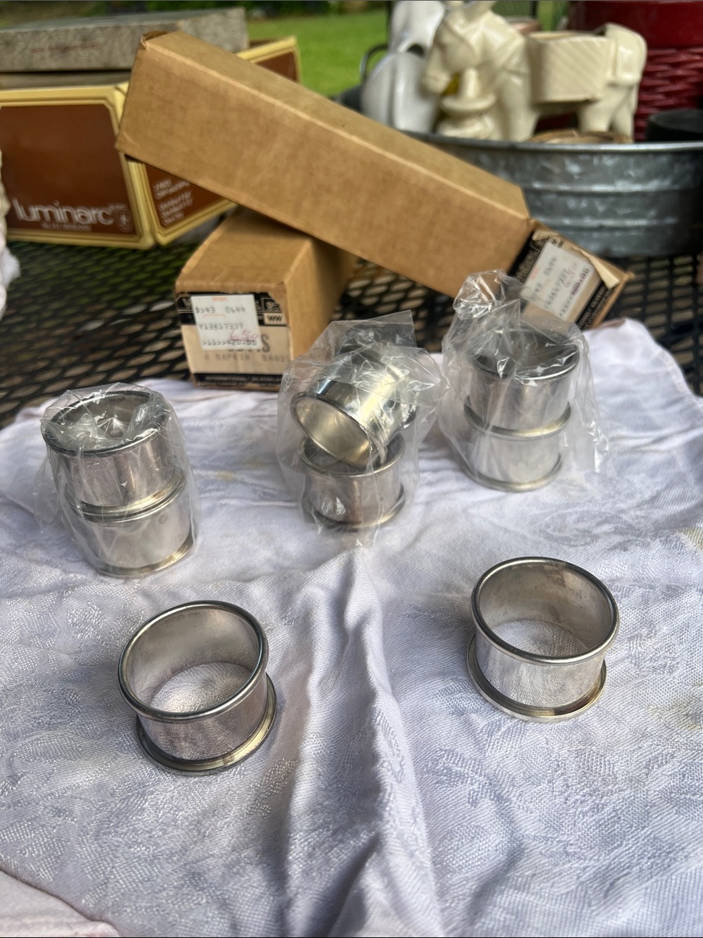 Classic Silver Metal Napkin Rings - Set of 8